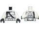 Part No: 973pb6246c01  Name: Torso SW Armor Clone Trooper, Black Pauldron with Diagonal Straps and Detailed Belt Pattern / White Arms / Black Hands