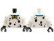 Part No: 973pb6456c01  Name: Torso Blue Collar with Gold Bone Tag, Black Spots Pattern / White Arms with Black Spots Pattern / Black Hands