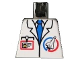 Part No: 973px111  Name: Torso Launch Command Logo, Blue Tie and ID Badge Pattern