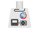 Part No: 973px113  Name: Torso Launch Command Logo, Gray Equipment Pattern