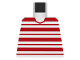 Part No: 973px62  Name: Torso Horizontal Red Stripes Pattern