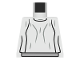 Part No: 973px86  Name: Torso SW Loose Dress Light Gray Folds Pattern (Leia)