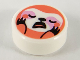 Part No: 98138pb159  Name: Tile, Round 1 x 1 with Coral Sloth with White Face, Bright Pink Around Eyes Pattern