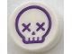Part No: 98138pb343  Name: Tile, Round 1 x 1 with Dark Purple Skull Outline with X Eyes Pattern