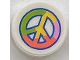 Part No: 98138pb344  Name: Tile, Round 1 x 1 with Lime, Yellow, Coral, and Bright Pink Peace Symbol Pattern