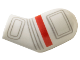 Part No: 981pb356  Name: Arm, Left with Astronaut Spacesuit Panels, Red Stripe and 3 Pinstripes Pattern