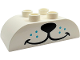 Part No: 98223pb050  Name: Duplo, Brick 2 x 4 Slope Curved Double with Black Animal Nose and Mouth and Medium Azure Whiskers Pattern