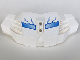 Part No: 98604pb01  Name: Hero Factory Chest Armor Large with Blue and White Fractures Pattern (Stickers) - Set 6230