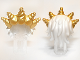 Part No: 99245pb01  Name: Minifigure, Hair Ocean King with Gold Spiked Tiara Pattern