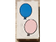 Part No: BA011pb01L  Name: Stickered Assembly 2 x 1 x 3 with Blue and Pink Balloons Pattern Model Left Side (Sticker) - Set 6409 - 3 Brick 1 x 2