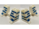 Part No: BA376pb01  Name: Stickered Assembly 6 x 3 x 3 with Ferry Squares Light Blue and Black Pattern (Stickers) - Set 1554 - 1 Brick 1 x 6, 2 Slope 45 2 x 1, 2 Slope 65 2 x 2 x 2 without Bottom Tube