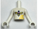 Part No: FTGpb339c01  Name: Torso Mini Doll Girl Bee and Honeycomb Pattern, White Arms with Hands