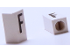 Part No: bb0695pb24  Name: Tile, Modified 1 x 2 x 5/6 Stud Hole in End with Black Capital Letter F Pattern