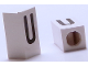 Part No: bb0695pb39  Name: Tile, Modified 1 x 2 x 5/6 Stud Hole in End with Black Capital Letter U Pattern