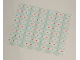 Part No: blankie03pb07  Name: Duplo, Cloth Blanket 5 x 6 with Red and Blue Dots on Light Aqua Diamonds Pattern