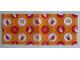 Part No: blankie04pb01  Name: Duplo, Cloth Blanket 5 x 12 with Orange and Red Picnic Pattern