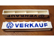 Part No: crssprt01pb17  Name: Brick 1 x 8 without Bottom Tubes with Cross Side Supports with Blue 'VW VERKAUF' Pattern