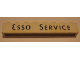 Part No: crssprt01pb53  Name: Brick 1 x 8 without Bottom Tubes with Cross Side Supports with Blue 'ESSO SERVICE' Long, Thin Letters Pattern