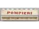 Part No: crssprt01pb71  Name: Brick 1 x 8 without Bottom Tubes with Cross Side Supports with Red 'POMPIERI' Pattern