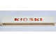 Part No: crssprt01pb84  Name: Brick 1 x 8 without Bottom Tubes with Cross Side Supports with Red 'KIOSKI' Bold Pattern