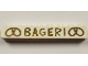 Part No: crssprt01pb87  Name: Brick 1 x 8 without Bottom Tubes with Cross Side Supports with Gold 'BAGERI' and Pretzels Wide Pattern