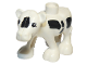 Part No: dupcalf1c01pb02  Name: Duplo Cow Baby Calf, Walking, Black Spots, Eyes Squared