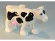 Part No: dupcow1c01pb01  Name: Duplo Cow Adult, Walking, Black Spots, Bright Pink Udder