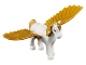 Part No: pegasus01  Name: Pegasus, Elves with Medium Lavender Eyes and Gold Mane and Tail Pattern (Golden Glow)