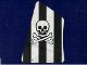 Part No: sailbb16  Name: Cloth Sail 2 with Black Stripes, Skull and Crossbones Pattern