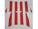 Part No: sailbb75c01  Name: Cloth Sail Assembly of 2 Sails with Red Thick Stripes Pattern