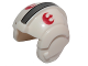 Part No: x164pb16  Name: Minifigure, Headgear Helmet SW Rebel Pilot with Dark Bluish Gray Stripe and Red Rebel Alliance Symbol Pattern (Will Scotian)