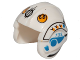 Part No: x164pb20  Name: Minifigure, Headgear Helmet SW Rebel Pilot with Bright Light Orange Rebel Alliance Symbol and Blue Markings Pattern (Sandspeeder Gunner)