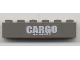 Part No: 3009pb117  Name: Brick 1 x 6 with 'CARGO' and 'HA 53434' Pattern (Sticker) - Set 4512