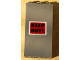 Part No: 3755pb07  Name: Brick 1 x 3 x 5 with Black 'KEEP OUT!'  on Red Background Pattern (Sticker) - Set 7045