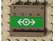 Part No: 4215bpb06  Name: Panel 1 x 4 x 3 - Hollow Studs with Train Logo White on Green Pattern on Inside (Sticker) - Set 4512-1