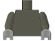 Part No: 973c022  Name: Torso Plain / Dark Gray Arms / Light Gray Hands