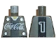 Part No: 973pb0193  Name: Torso Coca-Cola Logo with V-Neck Shirt, Back Stripe and 4 Buttons Pattern