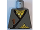 Part No: 973pb0240  Name: Torso Castle Ninja Wrap, Brown Dagger, Gold Star, Gold Scale Mail Pattern