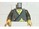 Part No: 973pb0240c03  Name: Torso Castle Ninja Wrap, Brown Dagger, Gold Star, Gold Scale Mail Pattern / Dark Gray Arms / Yellow Hands