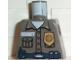 Part No: 973pb0277  Name: Torso Security Guard, Gold Badge, Dark Blue Belt with Radio Pattern