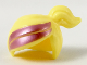 Part No: 15427pb04  Name: Minifigure, Hair Female Ponytail Off-center with Metallic Pink Stripes Pattern