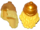 Part No: 17354pb01  Name: Minifigure, Hair Long Wavy with Gold Greek Soldier Helmet Pattern