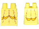 Part No: 36036pb085  Name: Lower Body, Skirt with Dress with Reddish Brown Pleats, Yellow Sash and White Creases Pattern