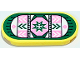 Part No: 66857pb065  Name: Tile, Round 2 x 4 Oval with Rug with Bright Pink, Green and White Geometric Chevrons, Triangles and Squares and Black Fringe Pattern (Sticker) - Set 41702
