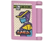 Part No: 24093pb117  Name: Minifigure, Utensil Book Cover with Comic with Futuristic Character Wearing Helmet and Armor Pattern (Sticker) - Set 42674