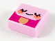 Part No: 3070pb203  Name: Tile 1 x 1 with Emoji Face, Eyes Closed and Coral Cheeks Pattern