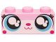Part No: 3622pb064  Name: Brick 1 x 3 with Cat Face Wide Eyes Smiling Closed Mouth (Unikitty) Pattern