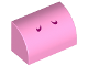 Part No: 37352pb010  Name: Slope, Curved 1 x 2 x 1 with 2 Magenta Curved Lines Pattern (Yoshi Nostrils)