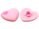Part No: 45449pb01  Name: Clikits, Icon Heart 2 x 2 Large with Pin with Dark Pink Heart Pattern
