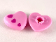 Part No: 45449pb11  Name: Clikits, Icon Heart 2 x 2 Large with Pin with 3 Dark Pink Hearts Pattern